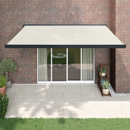 Toldo Retráctil Aluminio Y Tela Gris 3X2,5 M