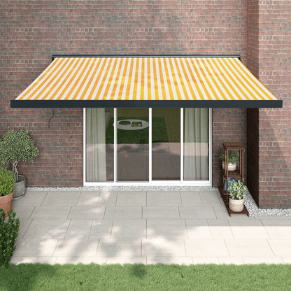 Toldo Retráctil Aluminio Y Tela Gris 3X2,5 M