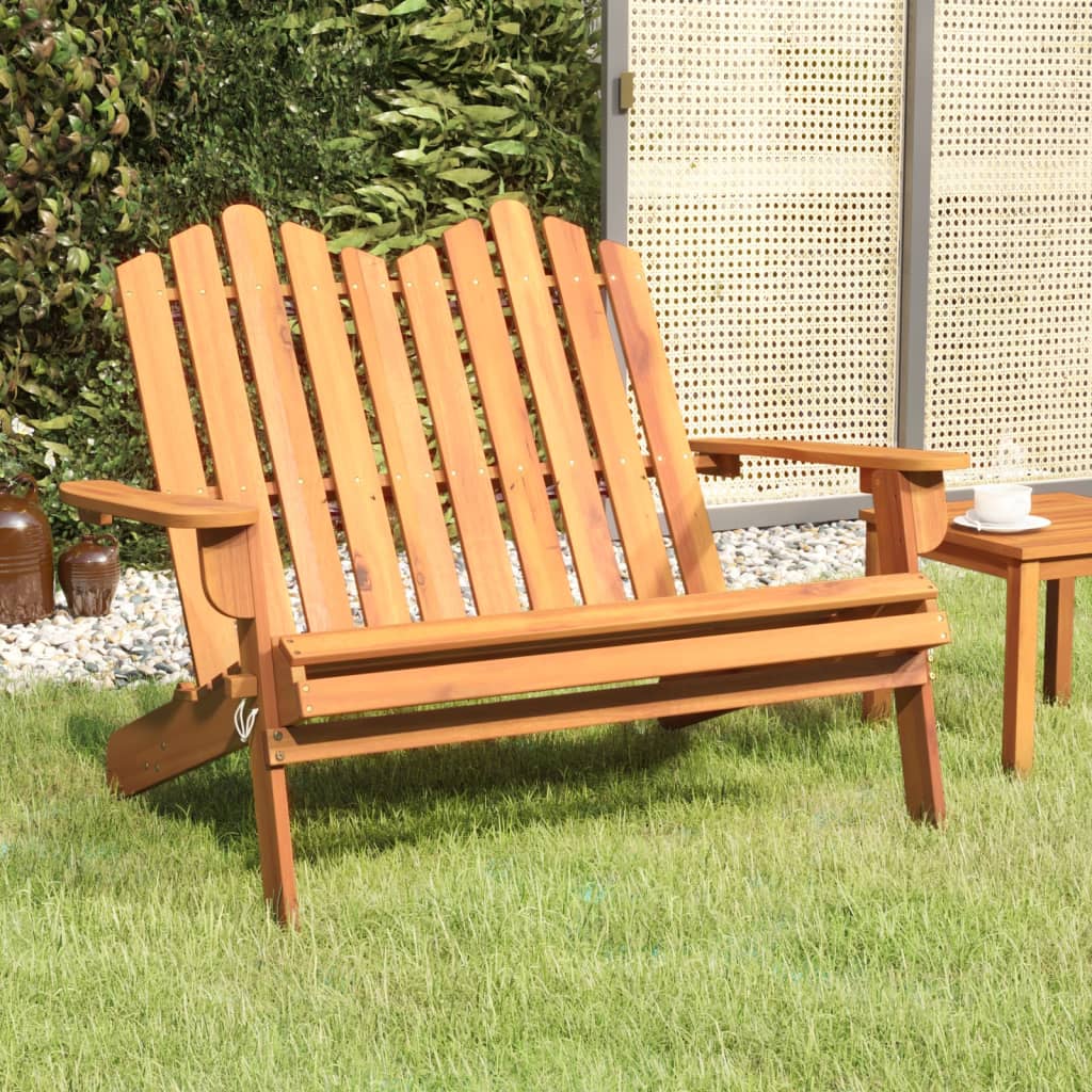 Banco De Jardín Adirondack Con Cojines Madera De Acacia 126 Cm
