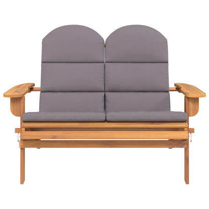 Banco De Jardín Adirondack Con Cojines Madera De Acacia 126 Cm