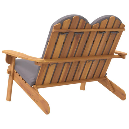 Banco De Jardín Adirondack Con Cojines Madera De Acacia 126 Cm