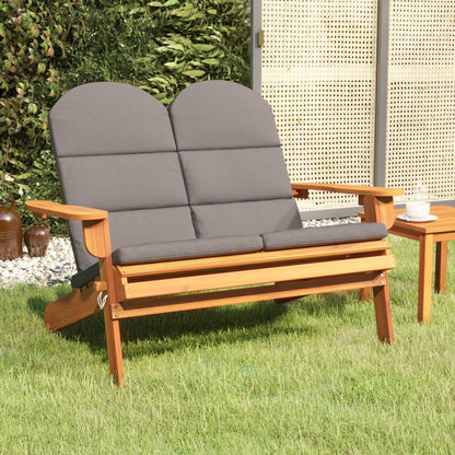 Banco De Jardín Adirondack Con Cojines Madera De Acacia 126 Cm