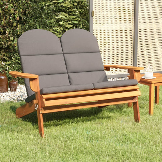 Banco De Jardín Adirondack Con Cojines Madera De Acacia 126 Cm
