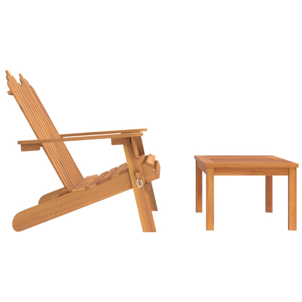 Juego De Muebles De Jardín Adirondack 2 Piezas Madera Acacia