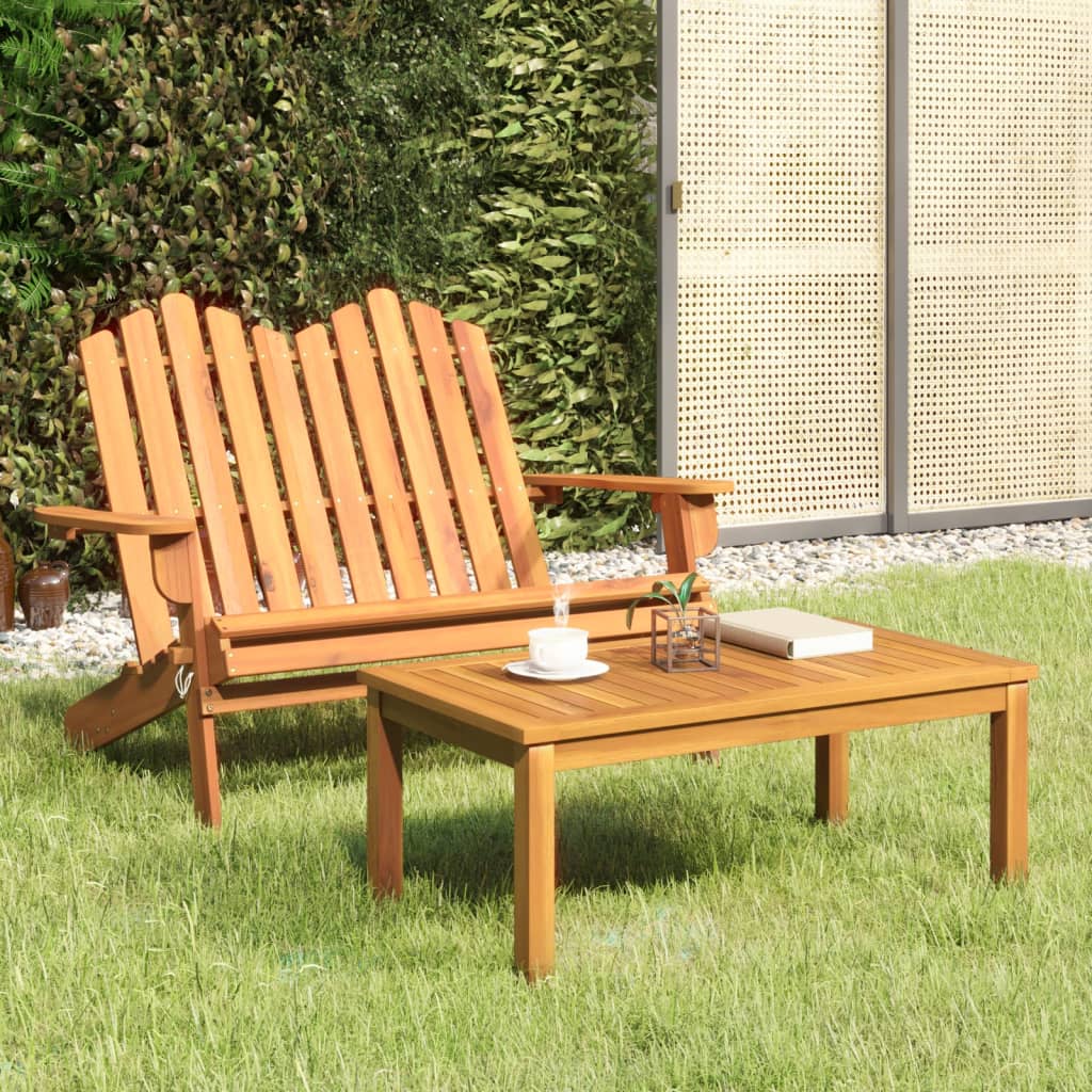 Juego De Muebles De Jardín Adirondack 2 Piezas Madera Acacia