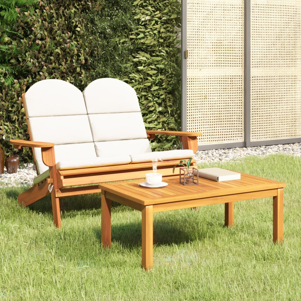 Juego De Muebles De Jardín Adirondack 2 Piezas Madera Acacia