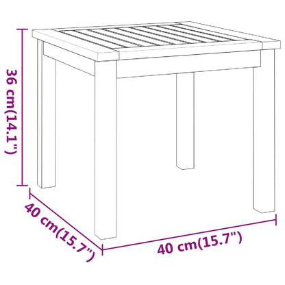 Mesa De Centro De Madera Maciza De Acacia 40X40X36 Cm