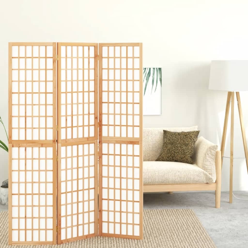 Biombo Plegable Con 3 Paneles Estilo Japonés