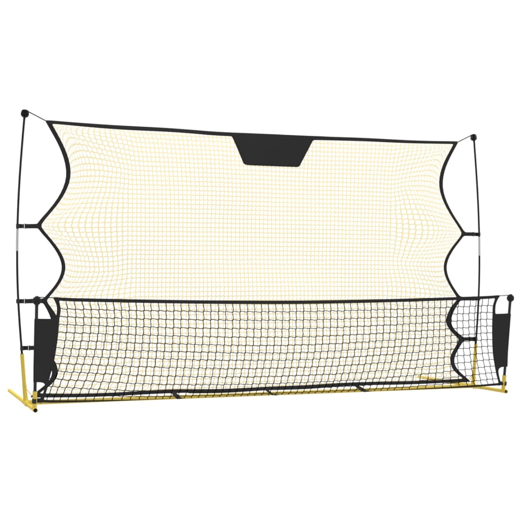 Red De Rebote De Fútbol Poliéster Negro Y Amarillo 183X85X120Cm