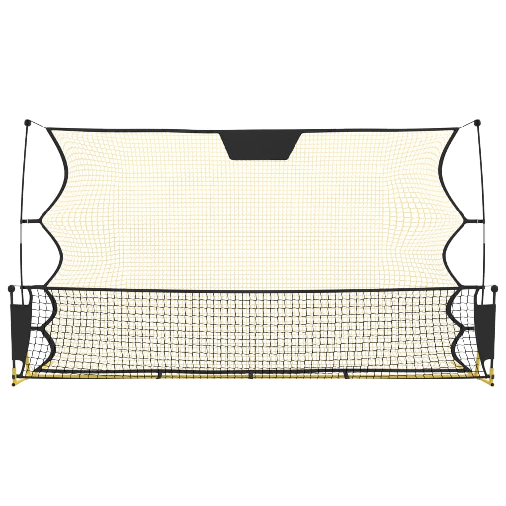 Red De Rebote De Fútbol Poliéster Negro Y Amarillo 183X85X120Cm