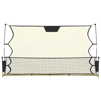 Red De Rebote De Fútbol Poliéster Negro Y Amarillo 183X85X120Cm
