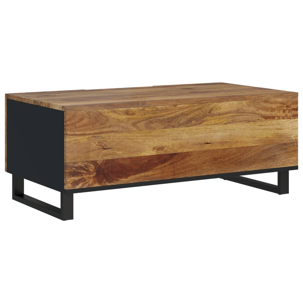 Mesa De Centro Madera Maciza Mango Y Contrachapada 100X54X40 Cm