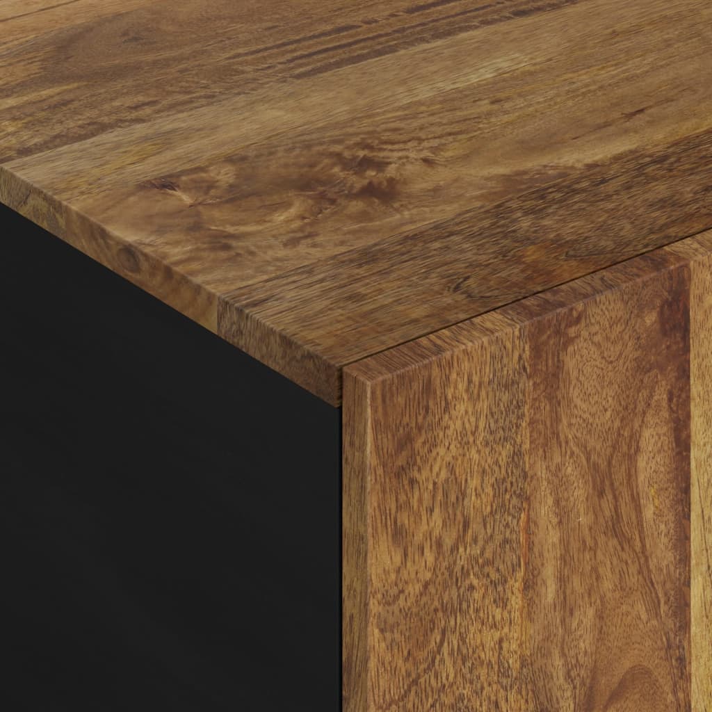 Mesa De Centro Madera Maciza Mango Y Contrachapada 100X54X40 Cm