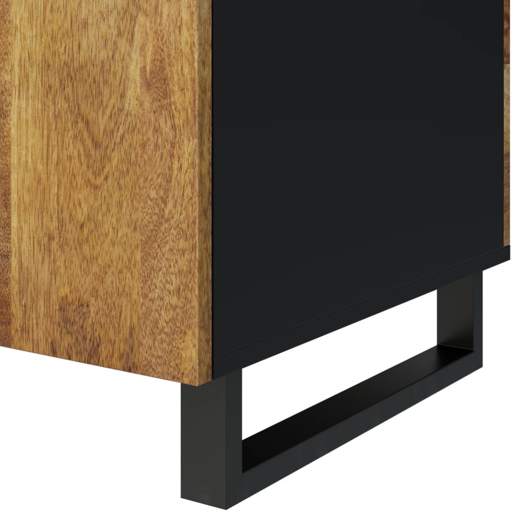 Mesa De Centro Madera Maciza Mango Y Contrachapada 100X54X40 Cm
