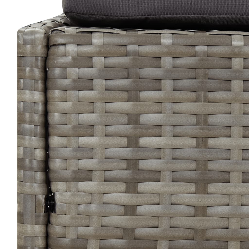 Tumbona Con Toldo Plegable Ratán Sintético 200X114X128 Cm
