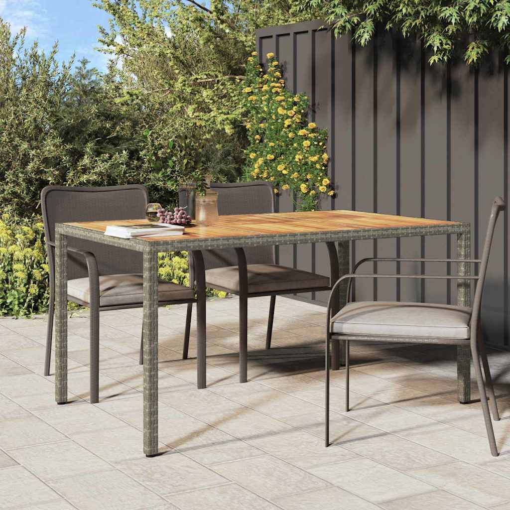 Mesa De Jardín Negro Ratán Sintético