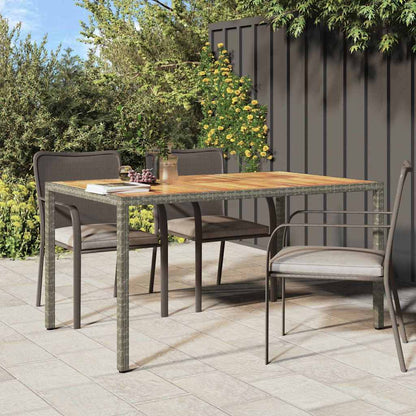 Mesa De Jardín Negro Ratán Sintético