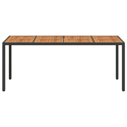 Mesa De Jardín Negro Ratán Sintético
