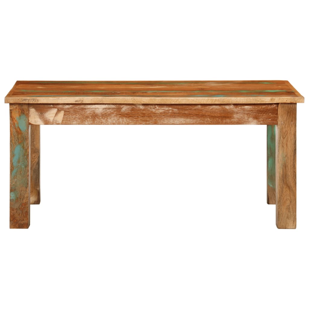 Mesa De Centro Madera Maciza Reciclada 100X55X45 Cm