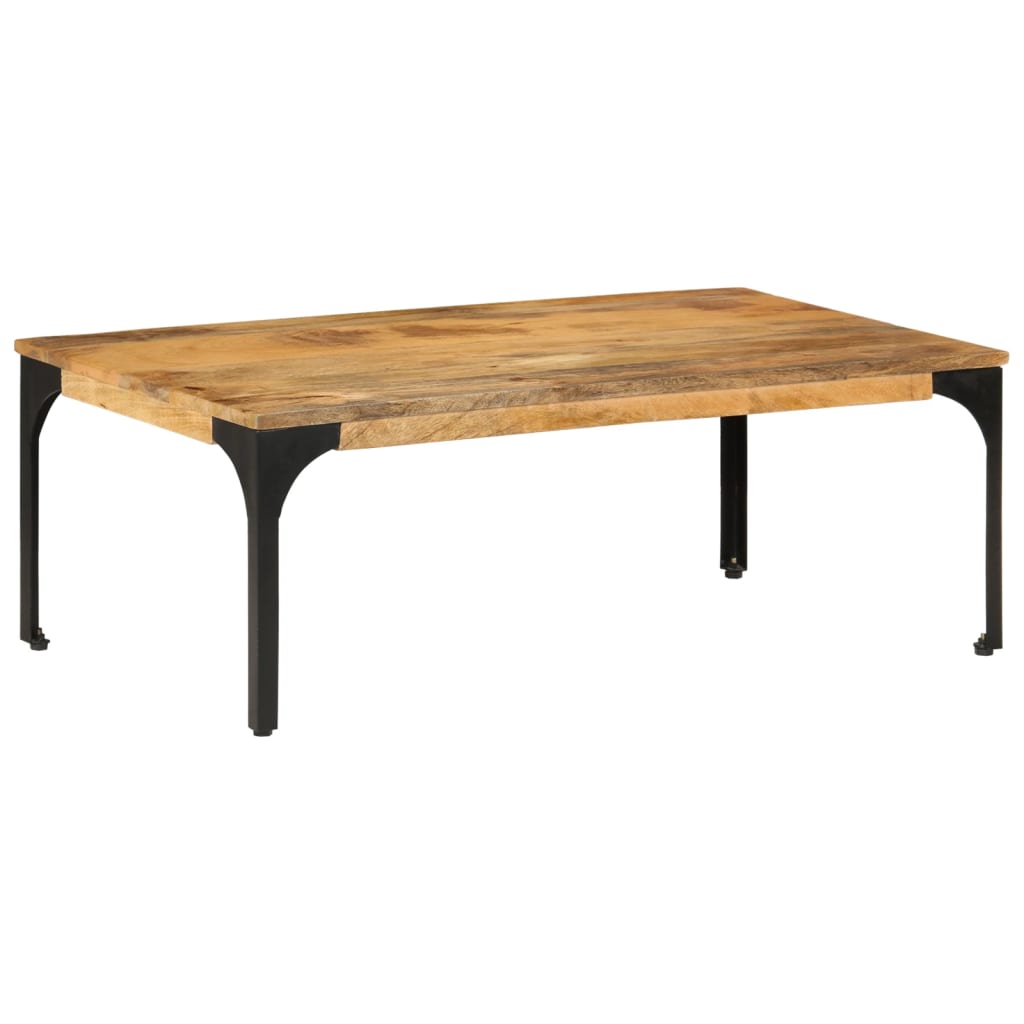 Mesa De Centro De Madera Maciza Mango 100X55X35 Cm