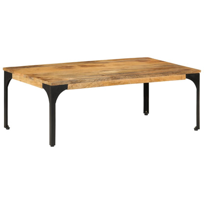 Mesa De Centro De Madera Maciza Mango 100X55X35 Cm