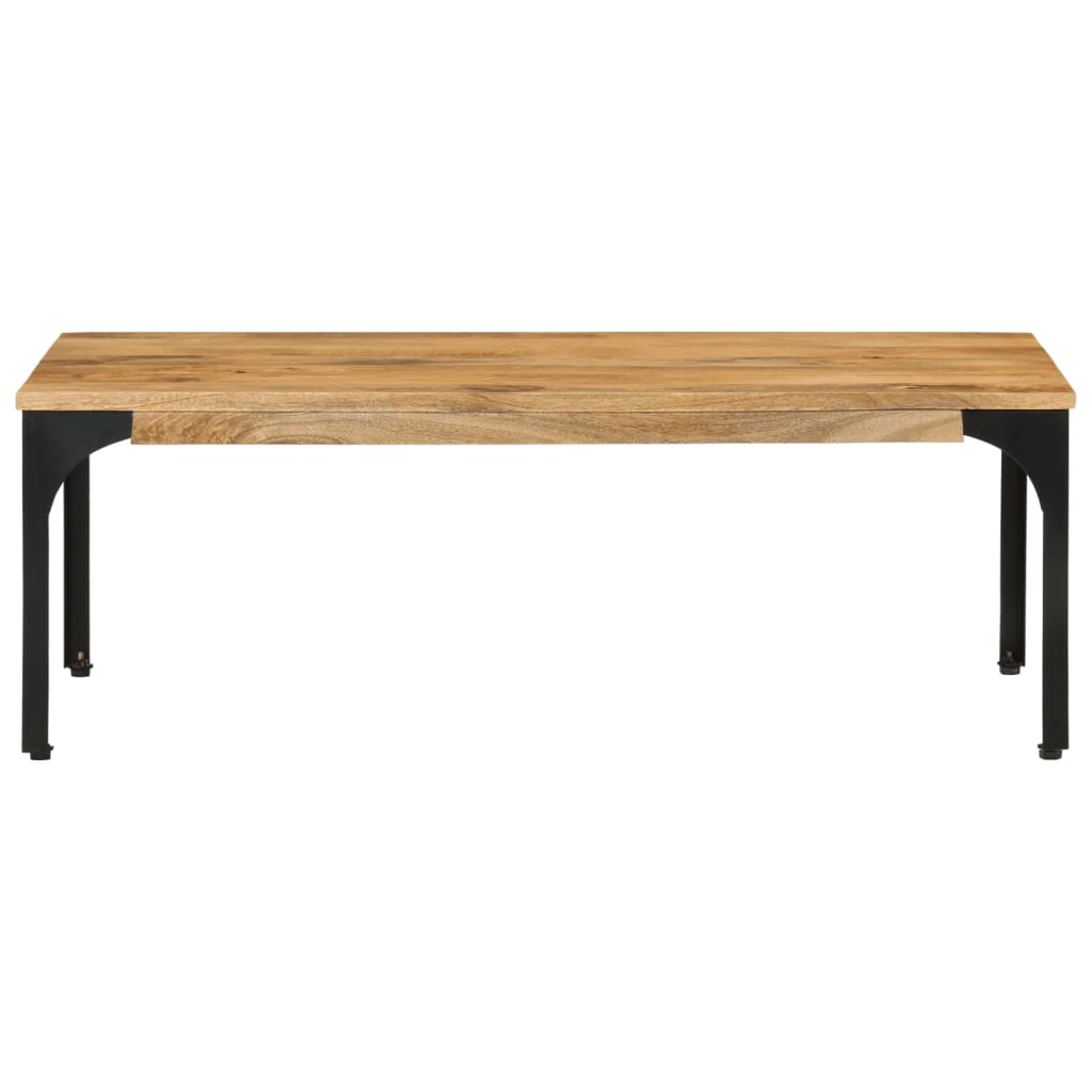 Mesa De Centro De Madera Maciza Mango 100X55X35 Cm