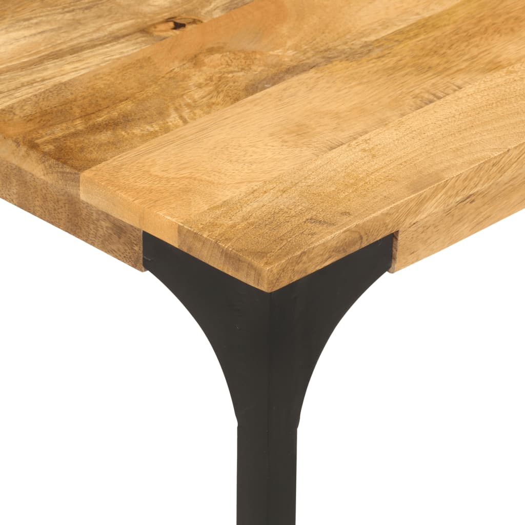 Mesa De Centro De Madera Maciza Mango 100X55X35 Cm