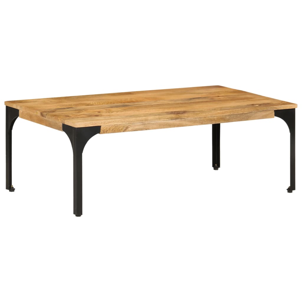 Mesa De Centro De Madera Maciza Mango 100X55X35 Cm