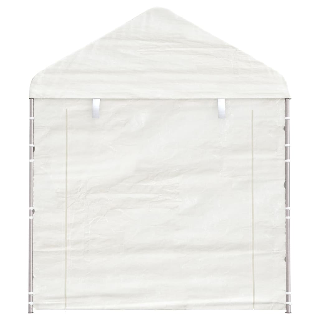 Cenador Con Techo Polietileno Blanco 2,28X2,23X2,69 M