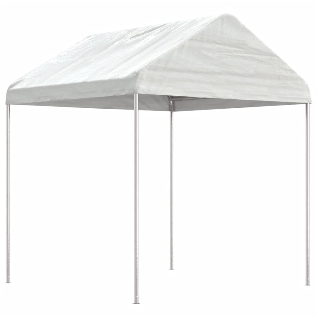 Cenador Con Techo Polietileno Blanco 2,28X2,23X2,69 M