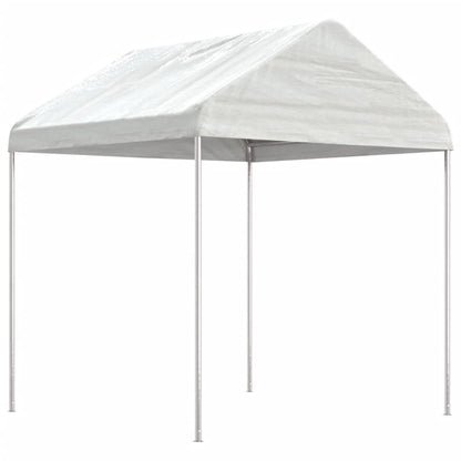 Cenador Con Techo Polietileno Blanco 2,28X2,23X2,69 M