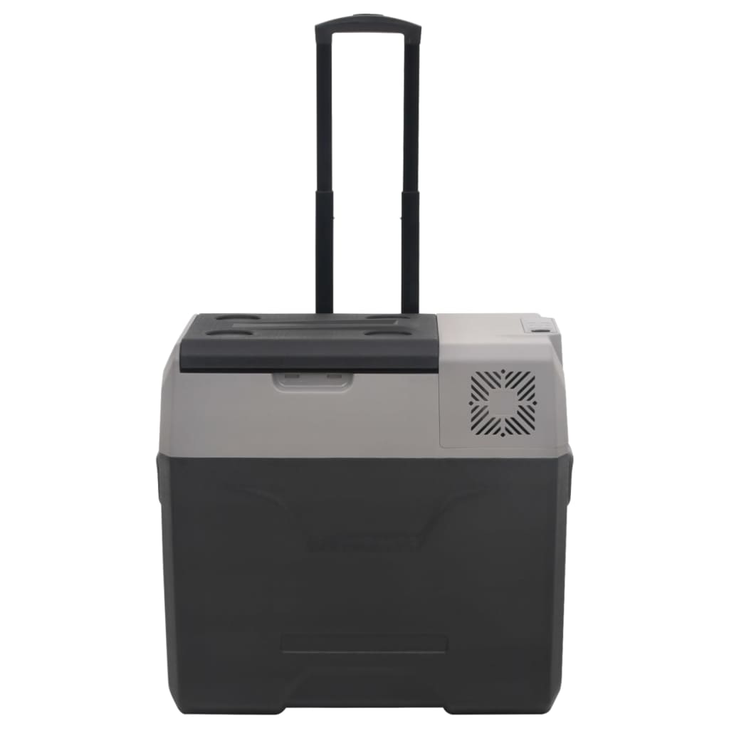 Nevera Con Ruedas Y Adaptador Polipropileno Negro Y Gris
