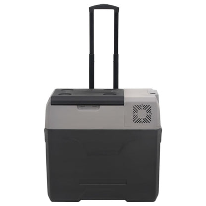 Nevera Con Ruedas Y Adaptador Polipropileno Negro Y Gris