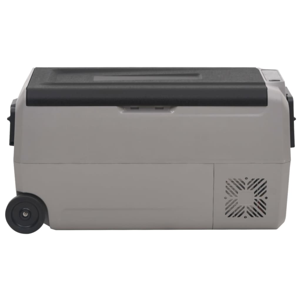 Nevera Con Ruedas Y Adaptador Pp Y Pe Negro Y Gris