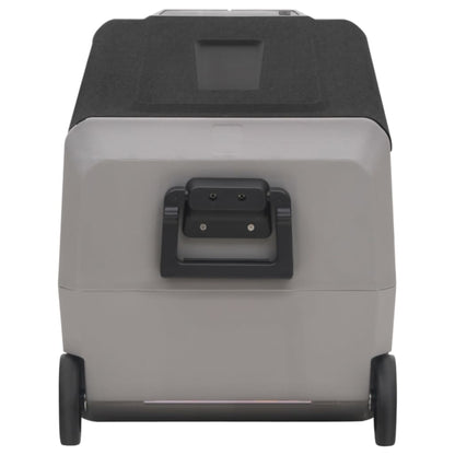 Nevera Con Ruedas Y Adaptador Pp Y Pe Negro Y Gris