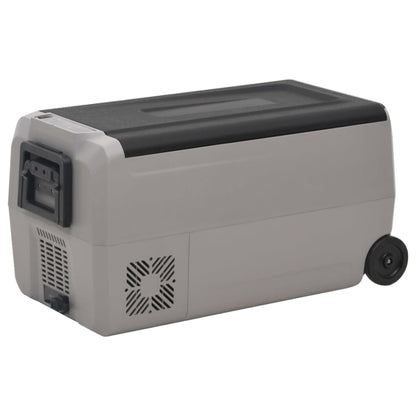Nevera Con Ruedas Y Adaptador Pp Y Pe Negro Y Gris