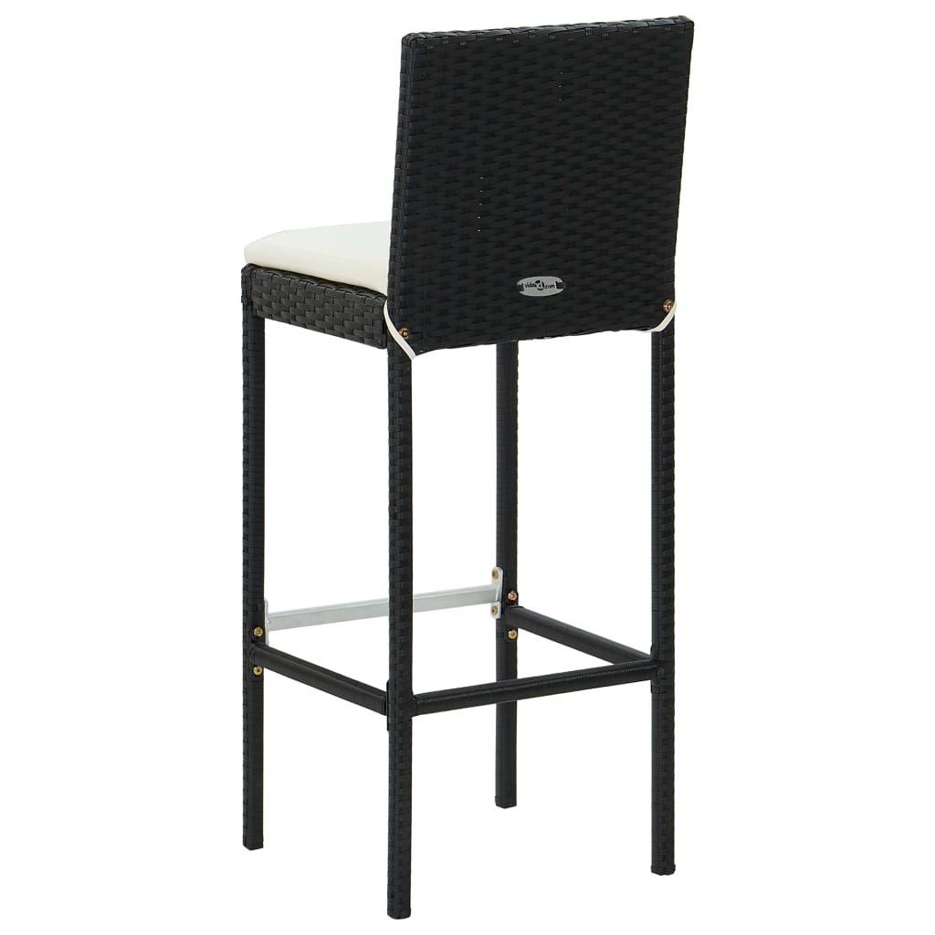 Taburetes De Cocina Con Cojines 6 Uds Ratán Sintético