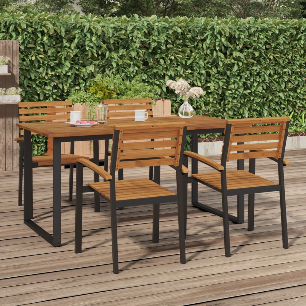 Mesa De Jardín Madera De Acacia Sólida