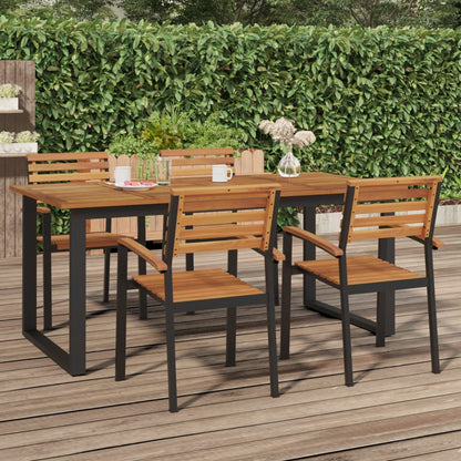 Mesa De Jardín Madera De Acacia Sólida