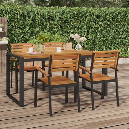 Mesa De Jardín Madera De Acacia Sólida