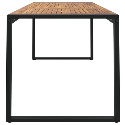 Mesa De Jardín Con Patas En U Madera Maciza Acacia