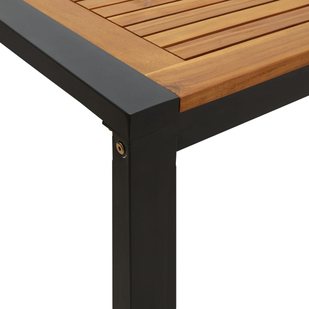 Mesa De Jardín Con Patas En U Madera Maciza Acacia