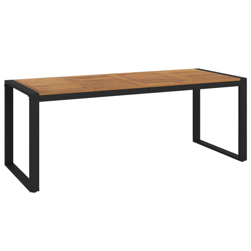 Mesa De Jardín Con Patas En U Madera Maciza Acacia