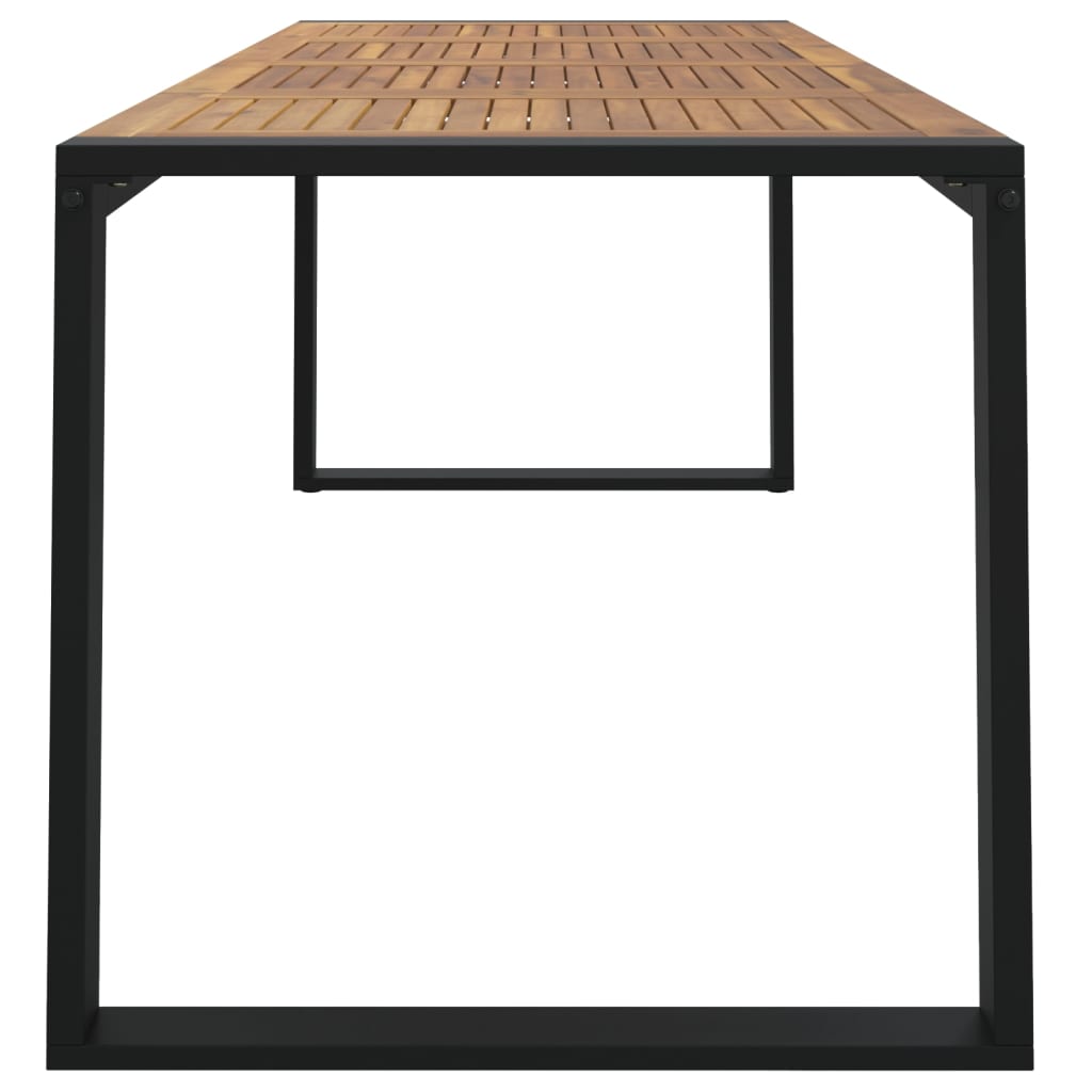 Mesa De Jardín Con Patas En U Madera Maciza Acacia