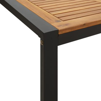Mesa De Jardín Con Patas En U Madera Maciza Acacia