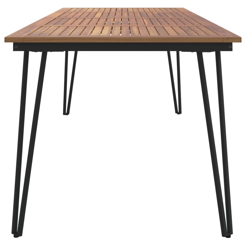 Mesa De Jardín Con Patas En U Madera Maciza Acacia