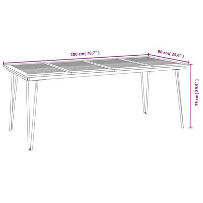 Mesa De Jardín Con Patas En U Madera Maciza Acacia