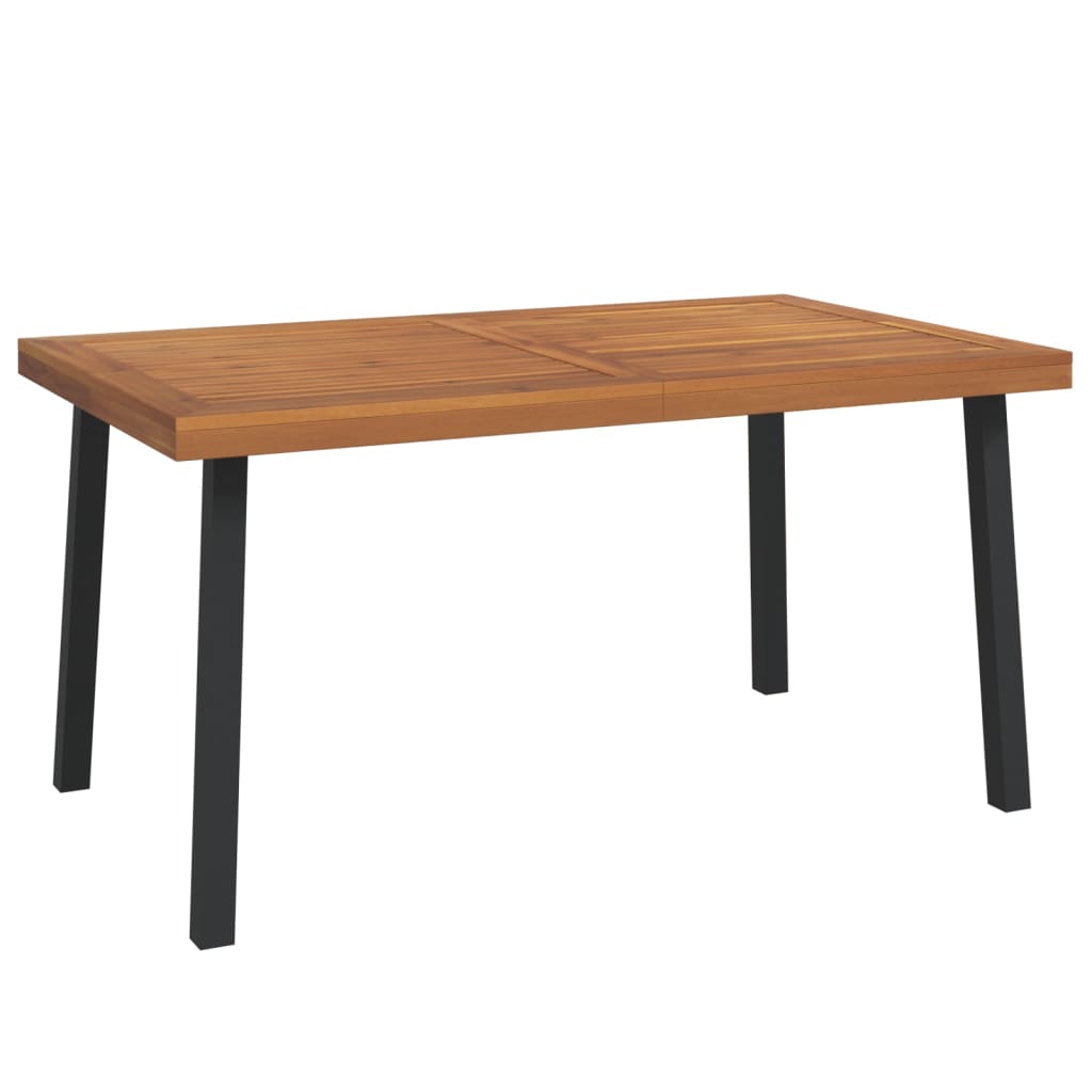 Mesa De Jardín Madera Maciza De Acacia