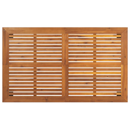 Mesa De Jardín Madera Maciza De Acacia