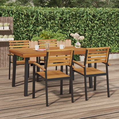 Mesa De Jardín Madera Maciza De Acacia